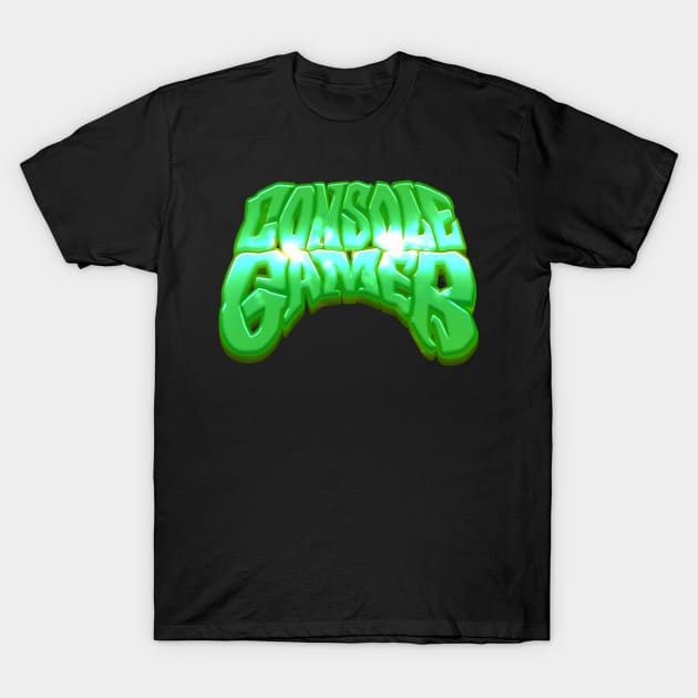 CONSOLE GAMER Green Graffiti T-Shirt by CreativeOpus